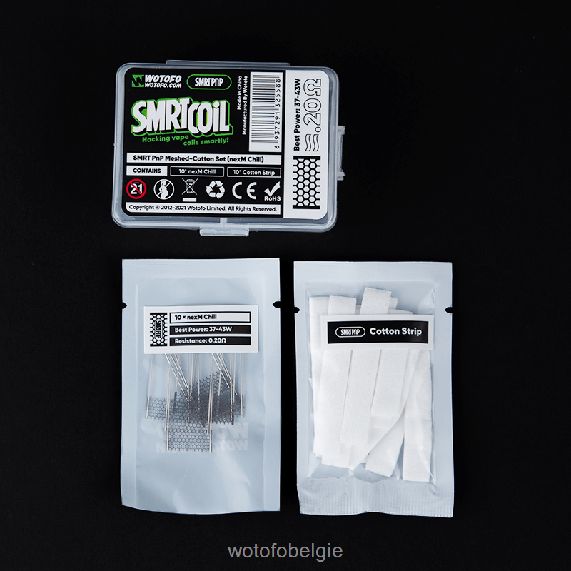 Wotofo SMRT pnp mesh-katoenen set Nexmesh-turbo - Wotofo Disposable Vapes 04BBX339