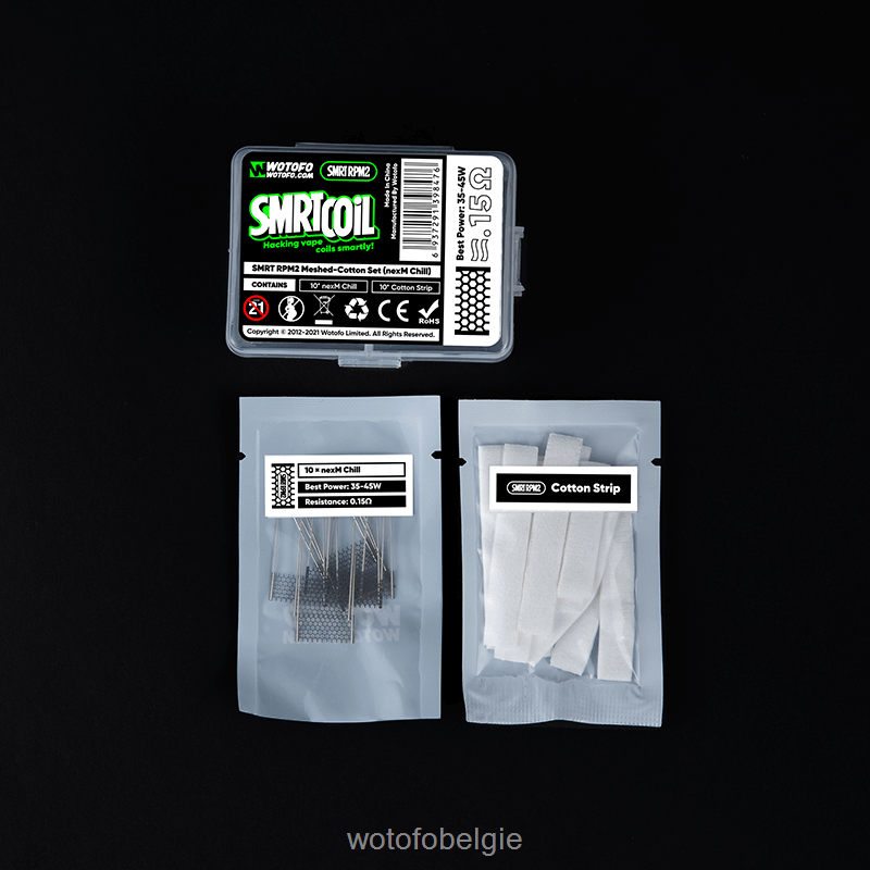 Wotofo SMRT rpm2 mesh-katoenen set Nexmesh-turbo - Wotofo Vape Kopen 04BBX366