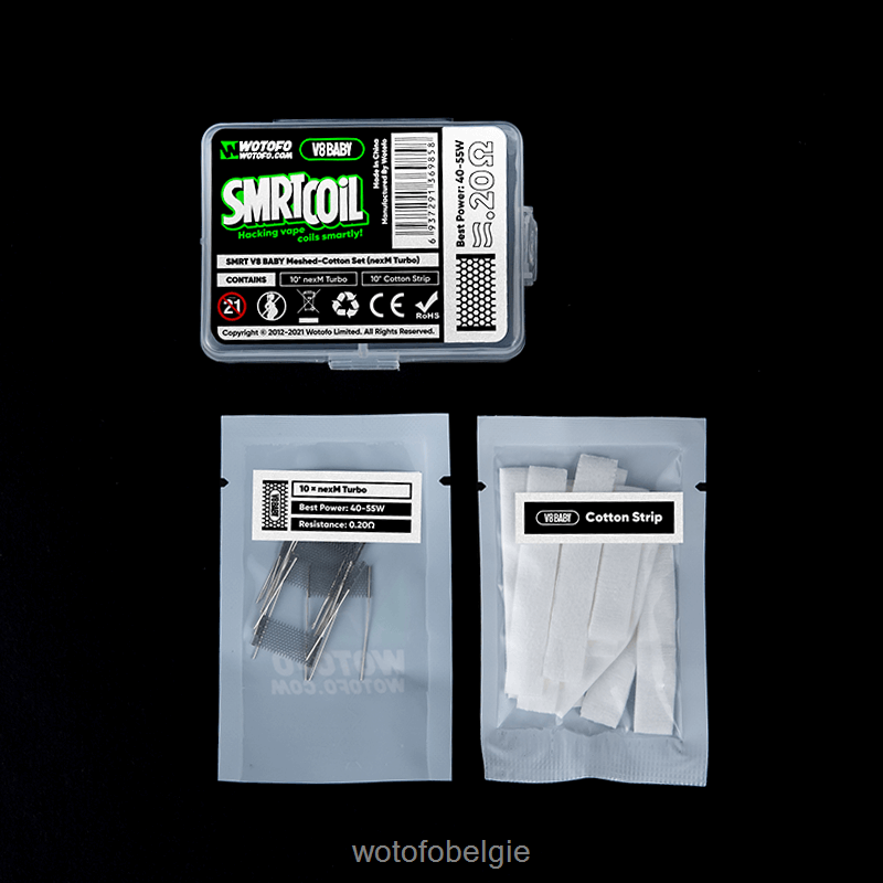 Wotofo SMRT v8 babyset van mesh en katoen nexmesh extreem - Wotofo Disposable Vapes 04BBX369