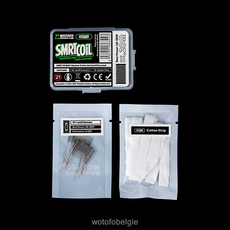 Wotofo SMRT v8 babyset van mesh en katoen nexmesh extreem - Wotofo Disposable Vapes 04BBX369