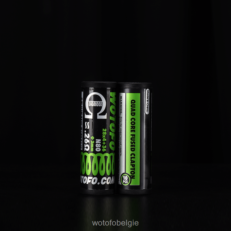 Wotofo voorgebouwde spoelen quad core gesmolten clapton 0,26 ohm 10st - Wotofo Nicotine 04BBX333