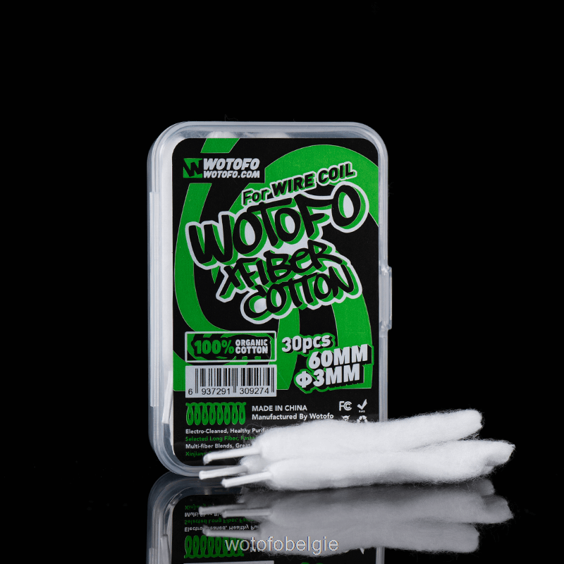 Wotofo xvezel katoen 3 mm-30 stuks dik - Wotofo Vape Kopen 04BBX316