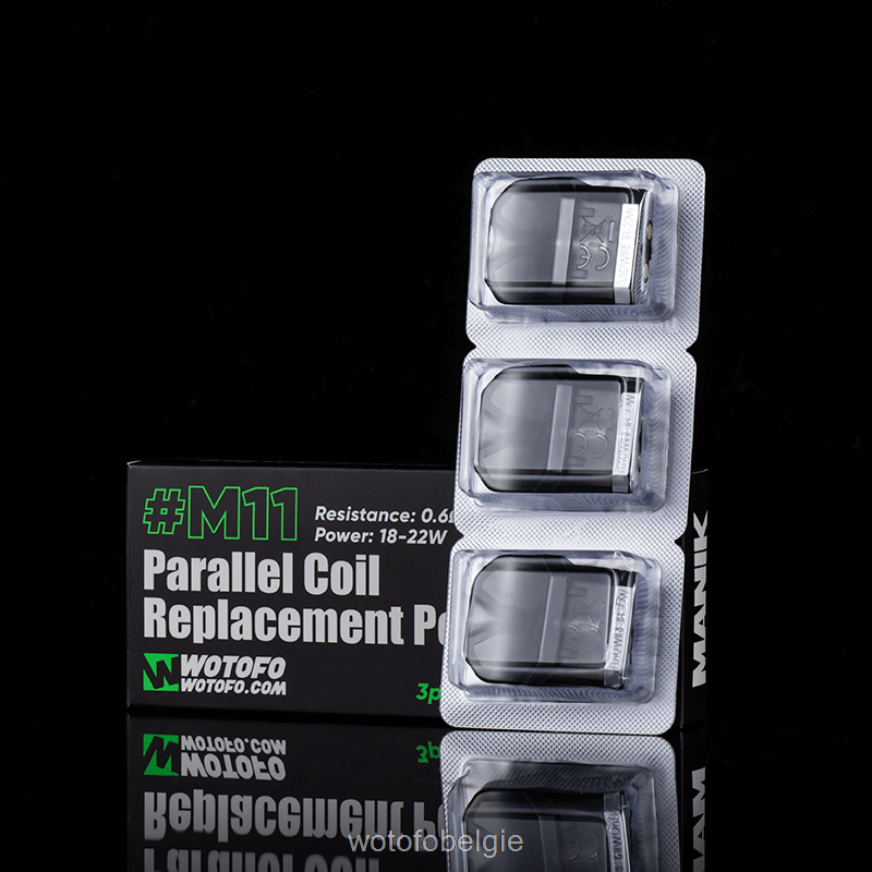 Wotofo MANIK mini-vervangingspod m11 parallelle spoel ingebouwd 3st - Wotofo E-Cigarette 04BBX57